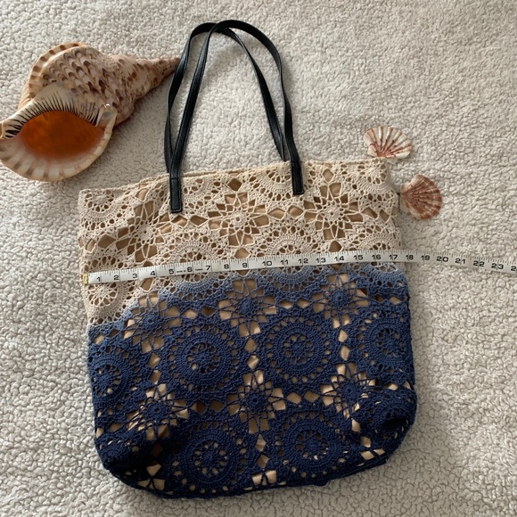 Mossimo large Boho tote Crochet Bag - Picture 4 of 9